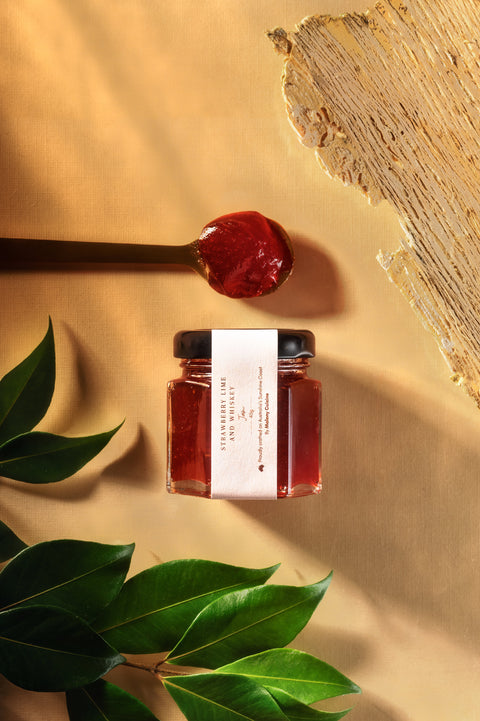 Maleny Cuisine Strawberry Lime & Whiskey Jam 45g