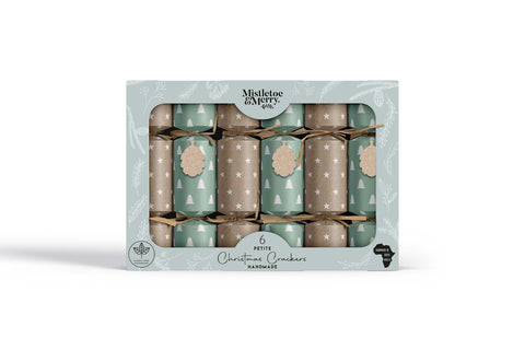 Mistletoe & Merry Petite Kraft Stars & Tree Cracker 6 Pk