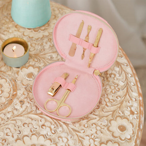 Annabel Trends Vanity Scalloped Manicure Set Pink