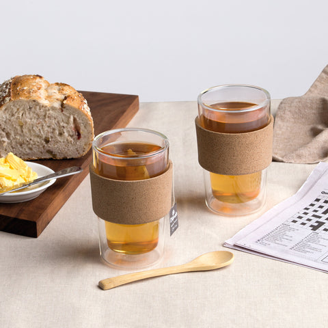 Kafe Double Walled Glass 350ml Set