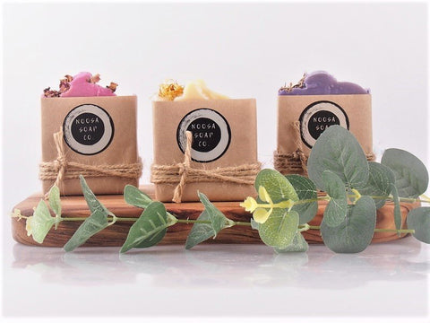 Organic Soap Set of 3 Rose Lavender &amp; Lemon Myrtle