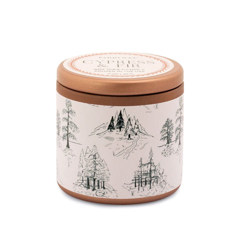 Cypress Fir Copper Tin Candle